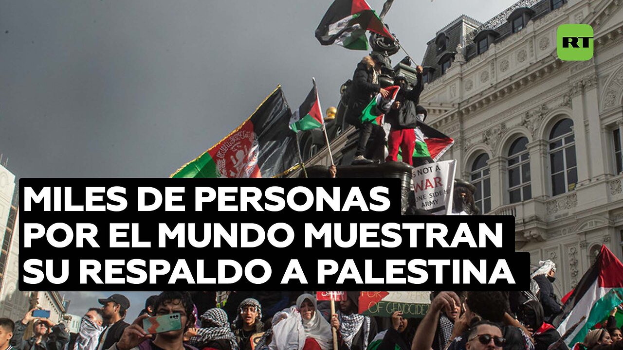 VIDEOS: Manifestaciones multitudinarias en solidaridad con Palestina recorren el mundo