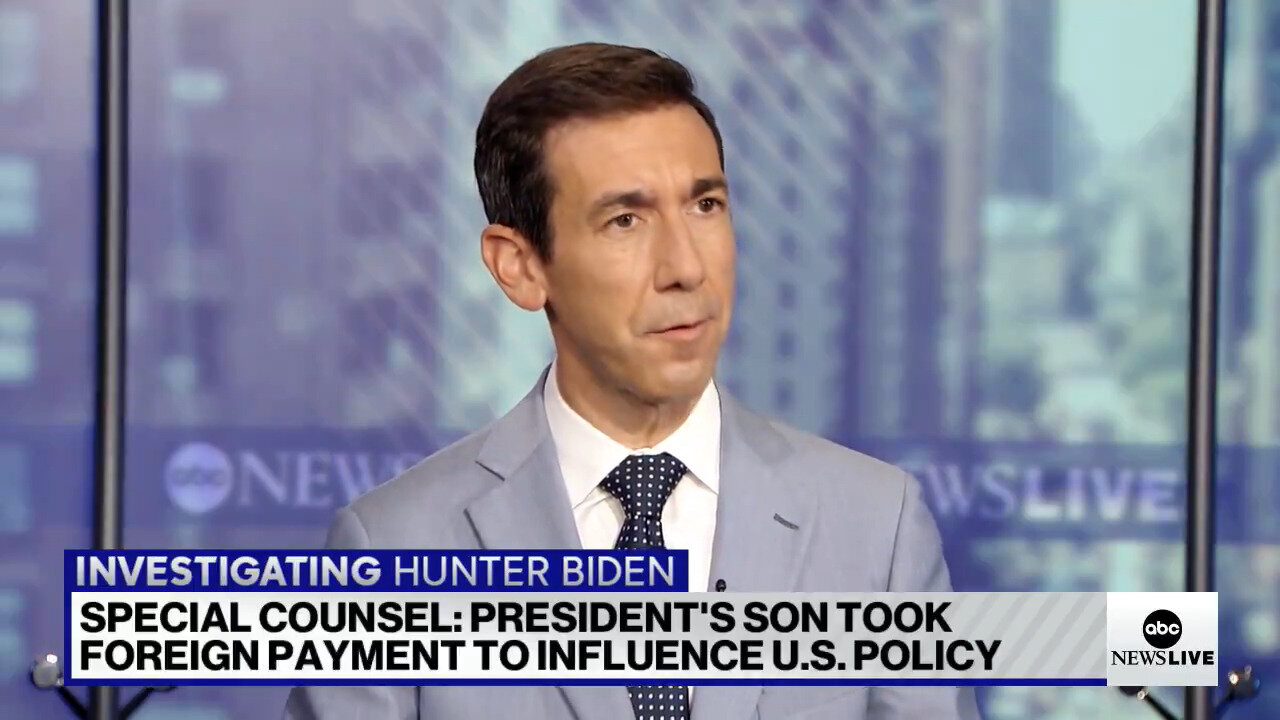 Special Counsel Says Hunter Biden Took Foreign Money To INFLUENCE U.S. POLICY When Dad Was VP