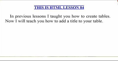 HTML Lesson 84