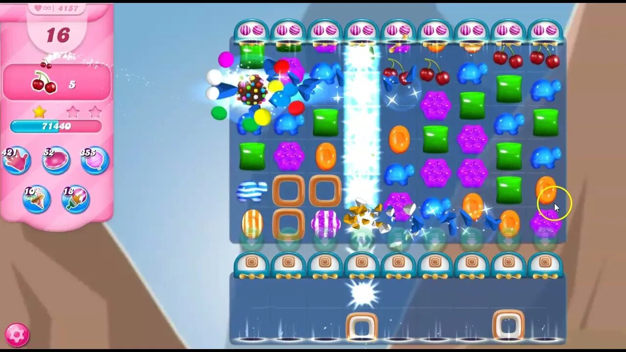 Candy Crush Level 4157 Talkthrough, 20 Moves 0 Boosters
