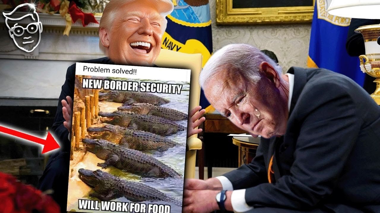 TRUMP POSTS EPIC ALLIGATOR BORDER WALL MEME | BREAKS INTERNET | LIBS CRYING, SEETHING 'WTF IS THIS!'