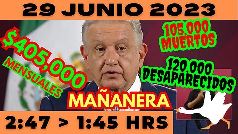 💩🐣👶 AMLITO | Mañanera *Jueves 29 de Junio 2023* | El gansito veloz 2:47 a 1:45.