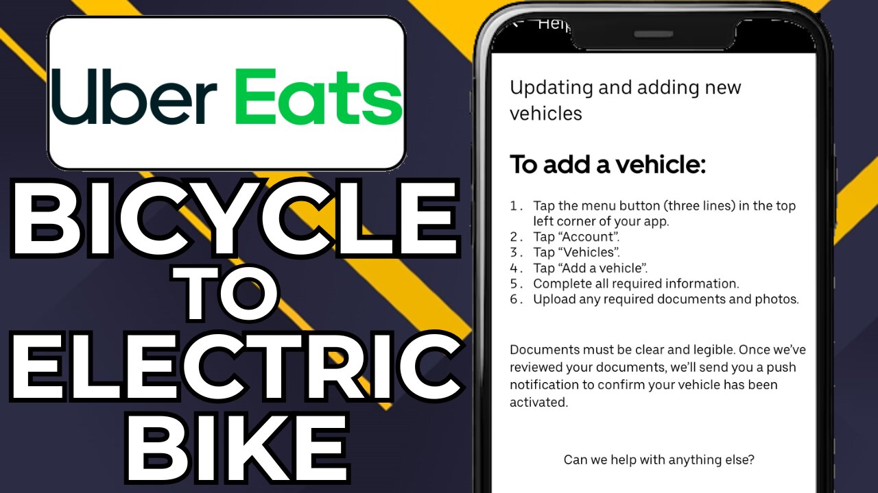 HOW TO CHANGE UBER EATS BICYCLE TO ELECTRIC BIKE