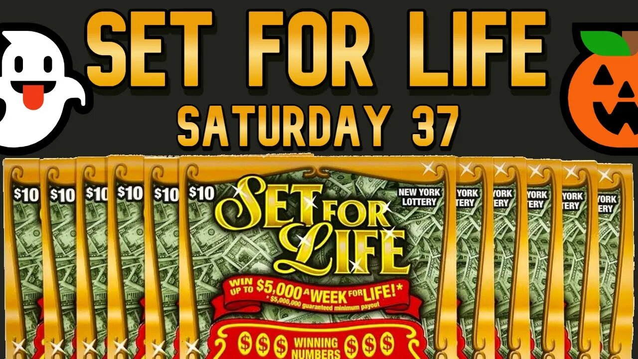 Embracing the Halloween Spirit while chasing $5,000 a Week for LIFE! Set for Life Saturday: 37