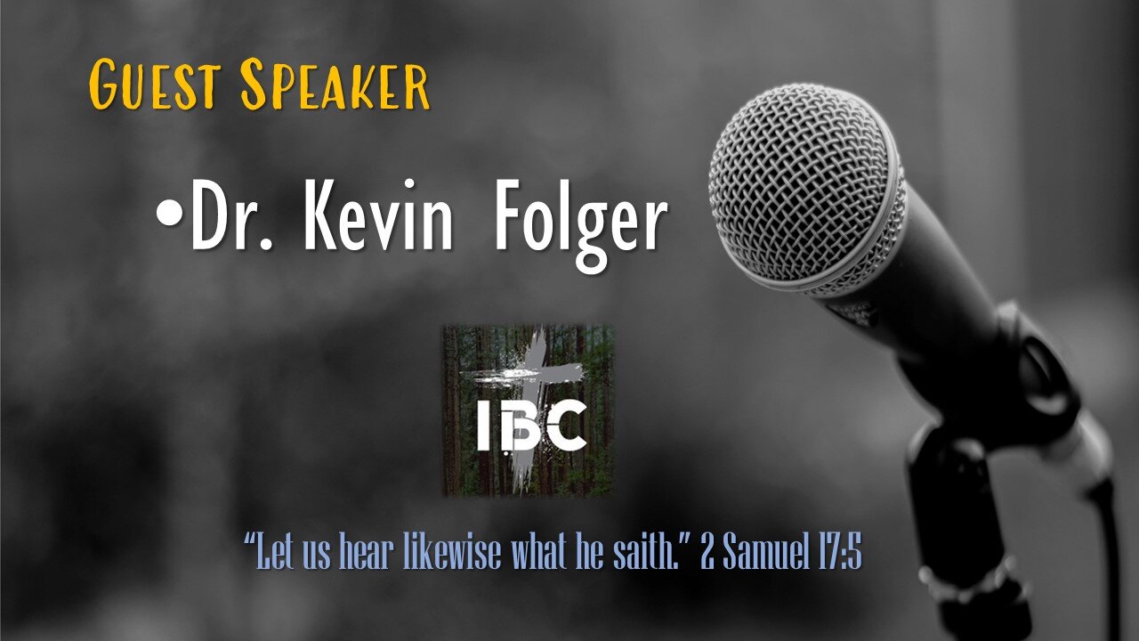 Guest Speaker Dr. Kevin Folger 11-1-2023