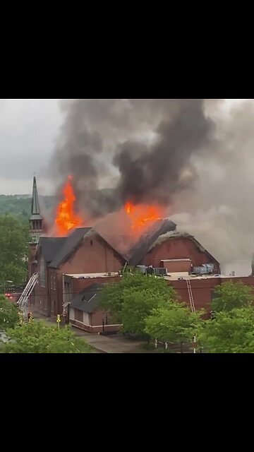 Firefighters battle large fire at century-old Grace United Methodist Church in Coshocton