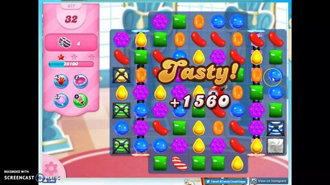 Candy Crush Level 677 Audio Talkthrough, 3 Stars 0 Boosters