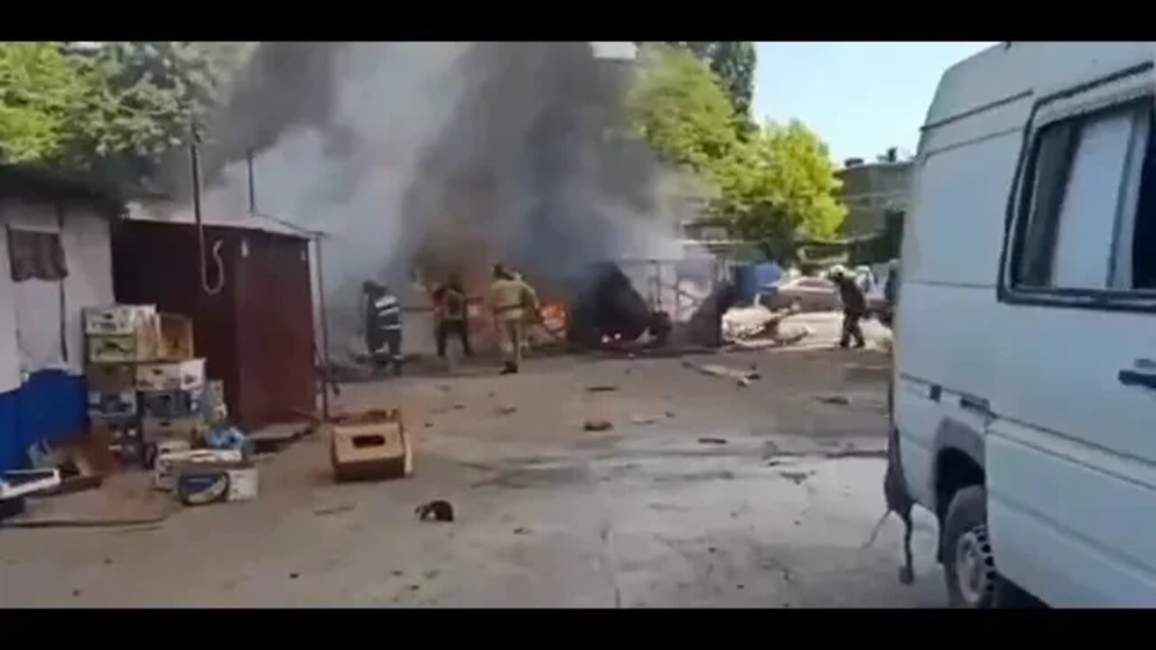 Consequences Of Ukrainian Militants Shelling A Residential Market In Donetsk Pt.2