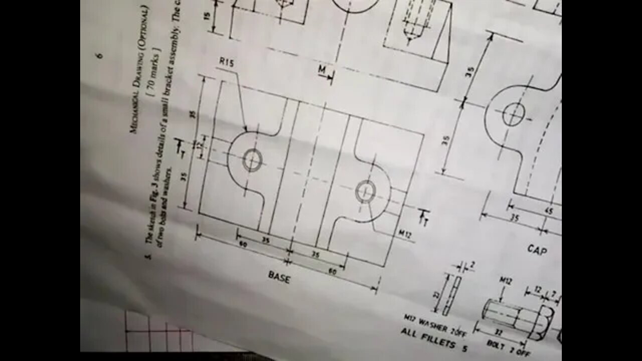 WAEC 2022 Mechanical Drawing Construction of Plan