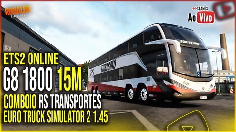 🔴 ETS2 1.45 MULTPLAYER COM MODS ONIBUS G8 1800DD MODSHOP RS TRANSPORTES EURO TRUCK SIMULATOR 2 1.45