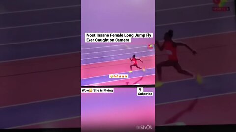 Most Insane Female Long Jump Fly Ever Caught on Camera #shorts #athletics #longjump #trackandfield