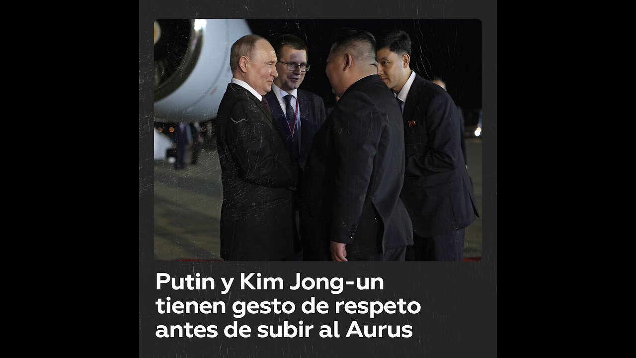 Cordialidad entre Vladímir Putin y Kim Jong-un ante un coche Aurus : ¿Quién sube primero?