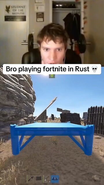 Bro playing fortnite in Rust