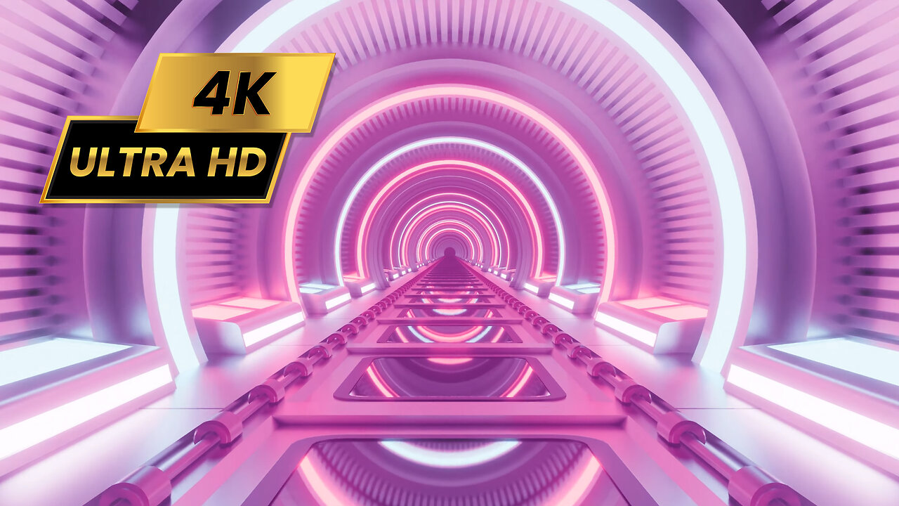 Corridor Futuristic Round Tunnel VJ Loop // @3DMotionGraphicsVFX ​