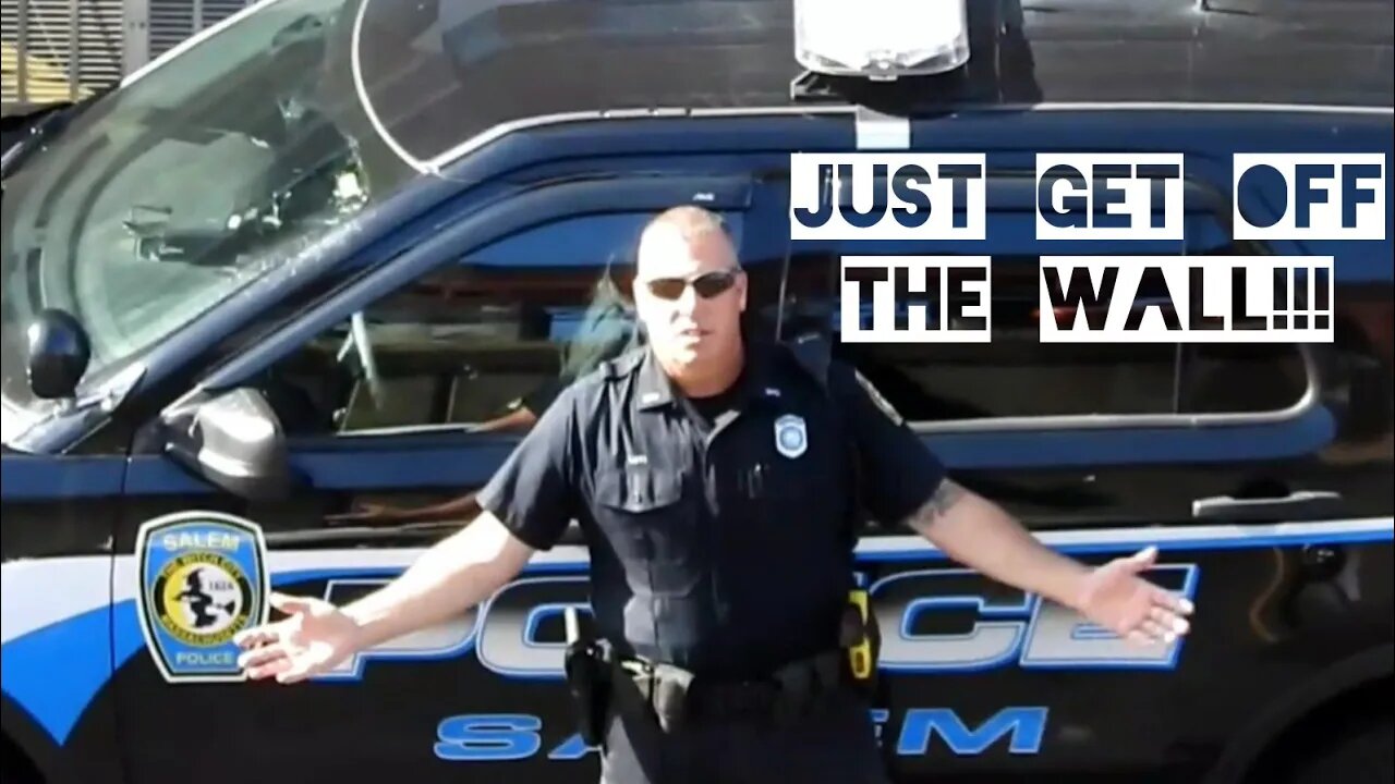 "Get Off The Wall So You Don't Fall" Salem PD At Salem Courthouse #1stAmendment #CopWatch