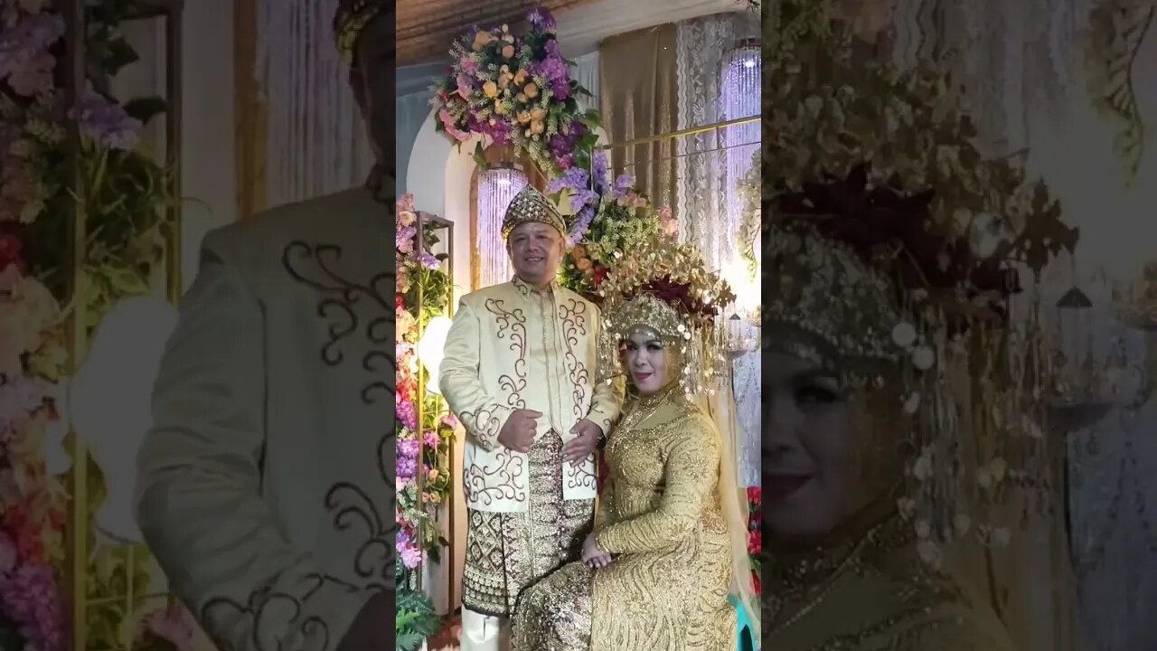 Cantik Sekali !! Pengantin Janda & Duda Memakai Pakaian Adat Palembang #shorts #short