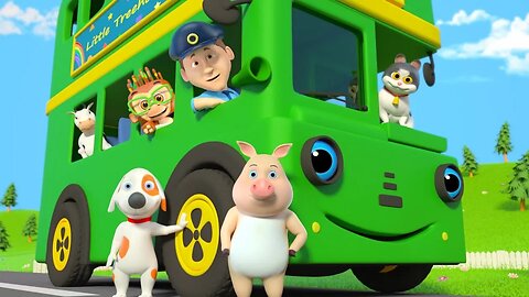 Wheels on the Bus | Nursery Rhymes & Children Songs | Kindergarten Cartoons by Little Treehouse