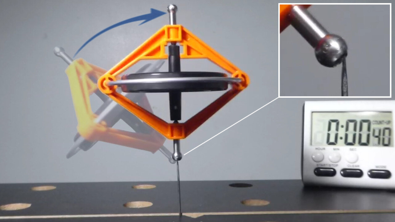 🔬#MESExperiments 16: Gyroscopes Can Even Rise on the Tip of a Thin Needle!