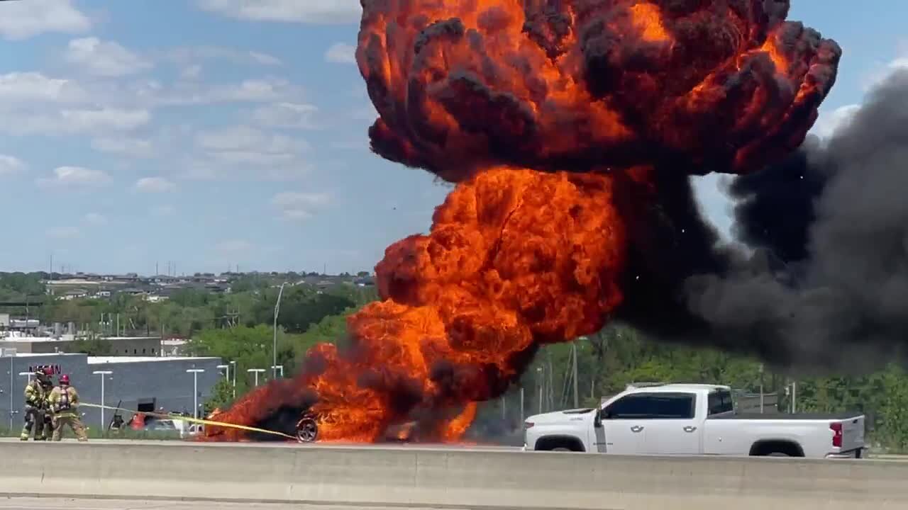 Viewer video of car explosion in west Omaha