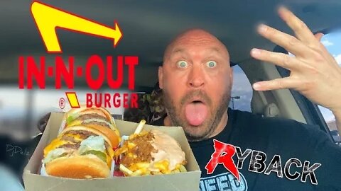 In and Out Burger 3 x 3 Animal Fry Mukbang Food Review Challenge Ryback
