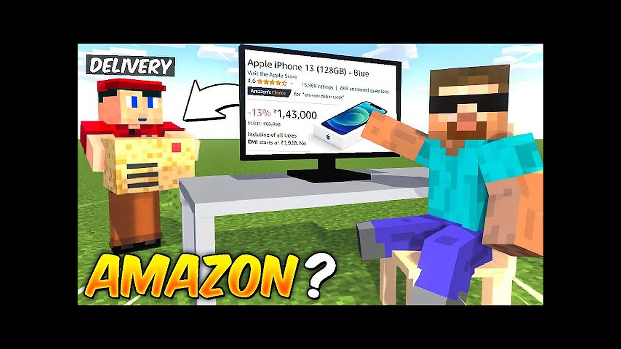 Ordering products from Amazon in Minecraft