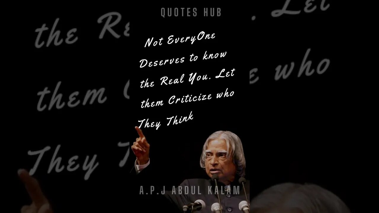 One of the Most Inspiring Quotes from APJ Abdul Kalam || #quotes || #shorts