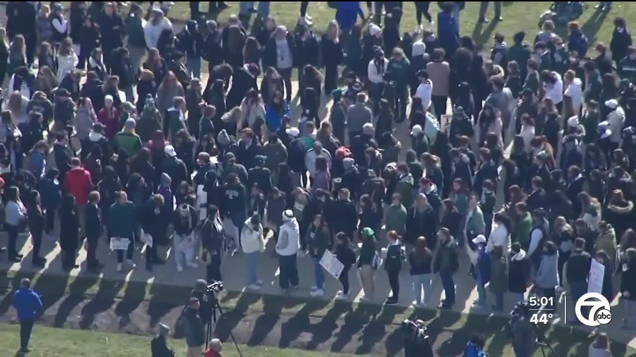 Hundreds of students attend demonstration at the state capitol