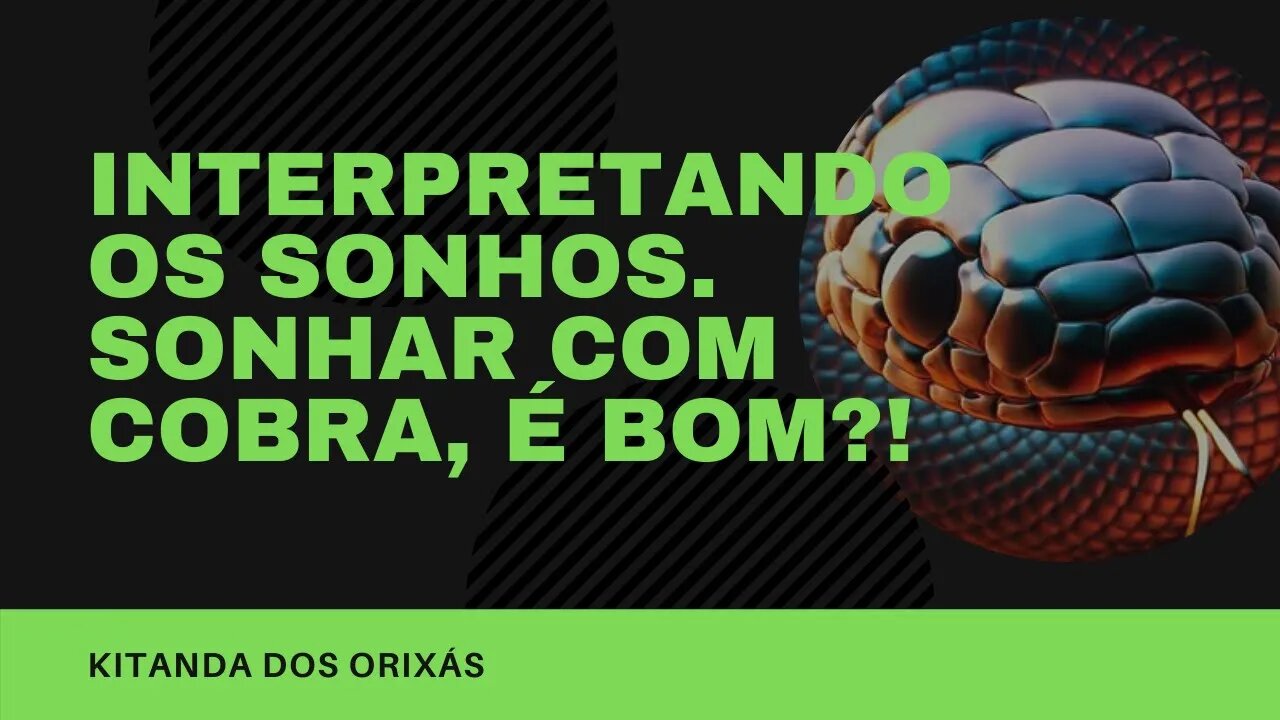 SONHAR COM COBRA, O QUE SIGNIFICA?! #sonharComCobra #sonhos #significadoDosSonhos