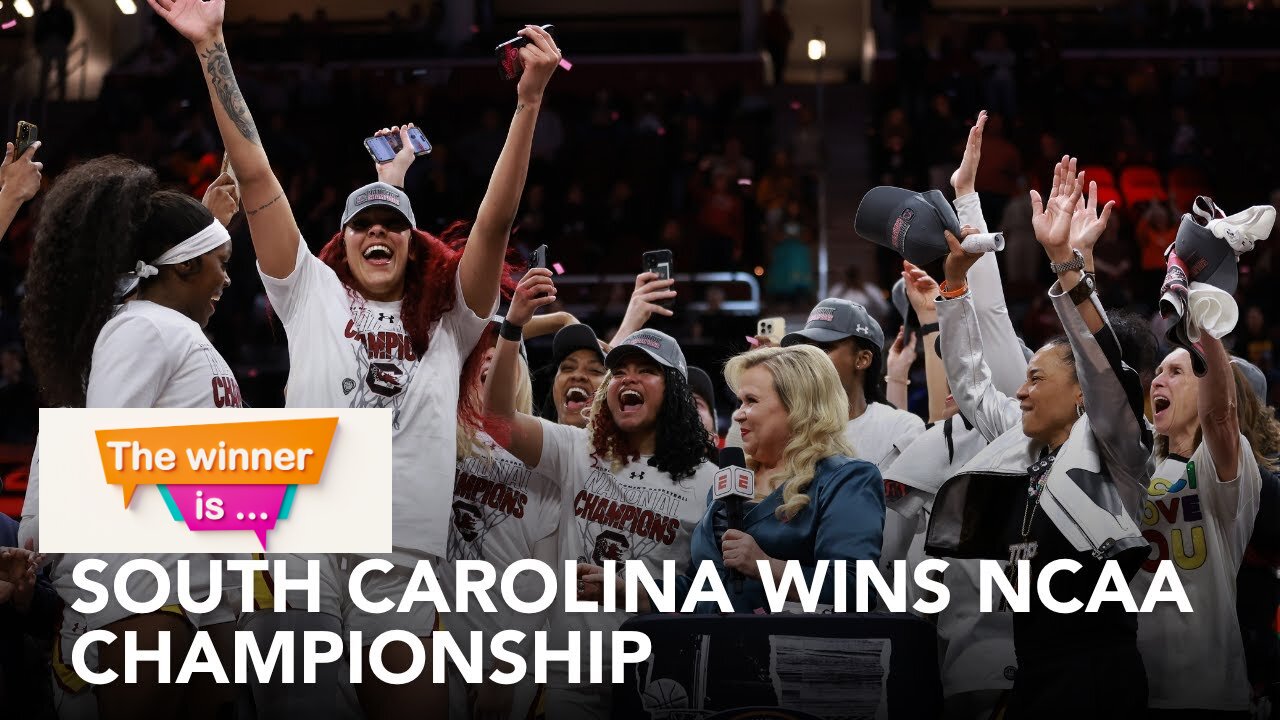 SOUTH CAROLINA WINS NCAA CHAMPIONSHIP, THE COACH WAS PUT ON THE SPOT, IS IT OKAY FOR MEN TO PLAY