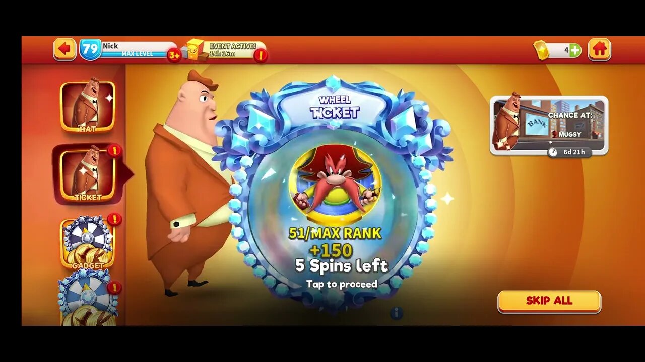 Mugsy Jackpot!! -Unlocked- Gold Ticket Wheel - Looney Tunes World of Mayhem - Subscribe for more