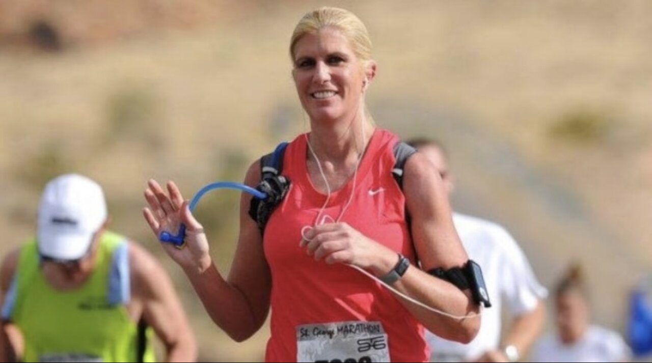 A local woman running every day during the pandemic