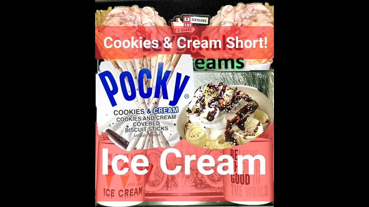 Cookies & Cream Covered Biscuit Sticks Ice Cream Short!