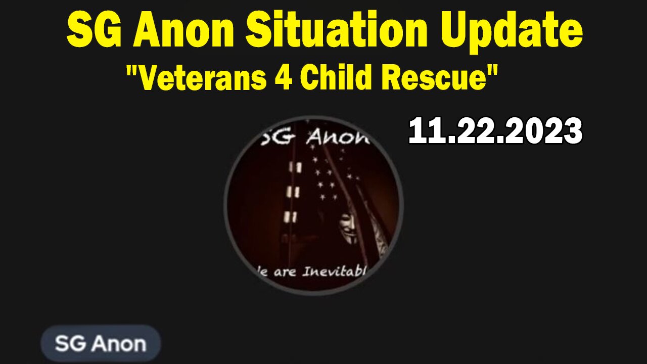 SG Anon Situation Update: SG Anon Sits Down w/ Kim Kelley From "Veterans 4 Child Rescue"