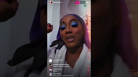 Flomillishit Getting Ready And Done Up On Instagram Live (22/04/23)