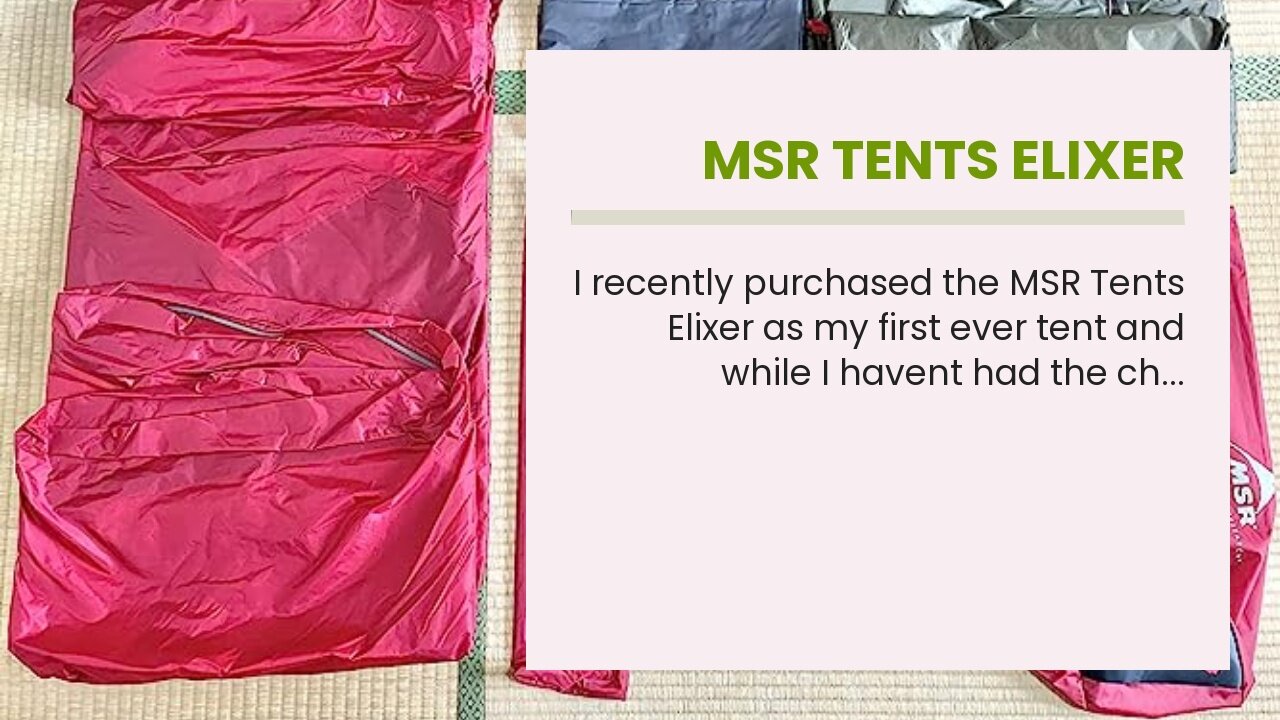 MSR Tents Elixer