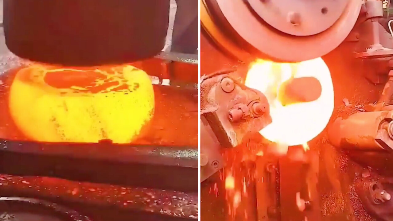 Processing of heated metal