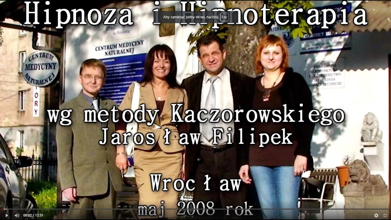 HIPNOTERAPIA I JEJ ZASTOSOWANIE, W POŁĄCZENIU Z INNYMI METODAMI /2008 ©TV - IMAGO