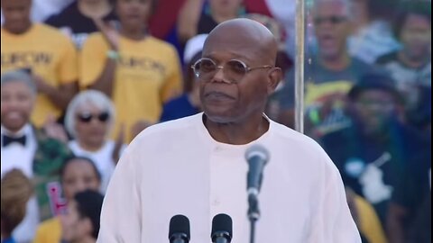 UNMENTIONABLE HORROR SHOW! Samuel L Jackson TRASHES Trump, Votes Kamala at Atalanta GA MASSIVE rally