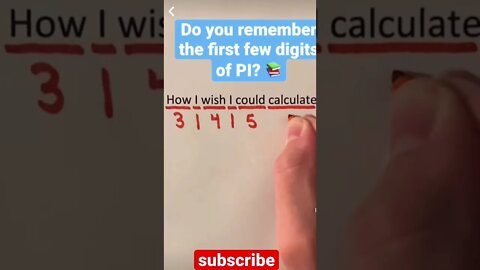 How to memorize pi beyond 3.14