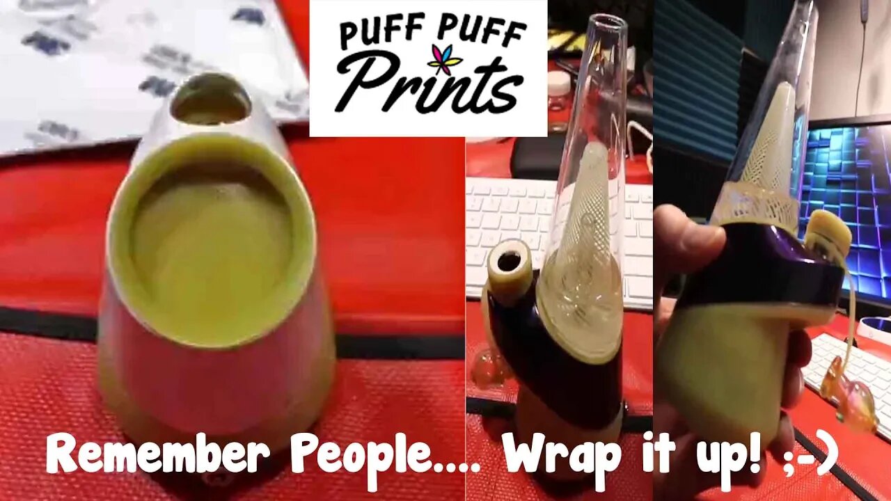 PuffPuffPrint OG Puffco peak Neon Lightning Wrapping Tutorial Test