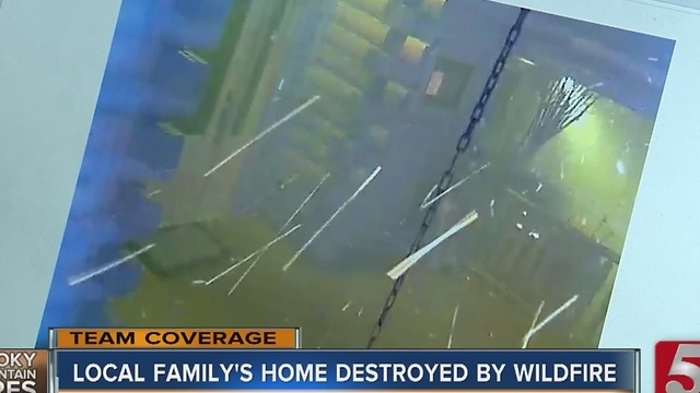 Local Family Watches Gatlinburg Cabin Burn Via Security Cameras