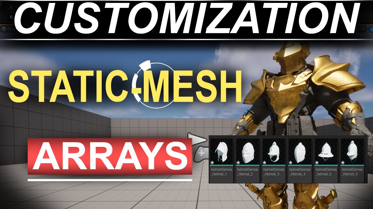 Unreal5 Blueprints: Static Mesh & Character Customization Arrays (2-MINUTES!!)