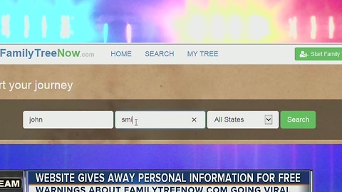 Website gives away personal information for free