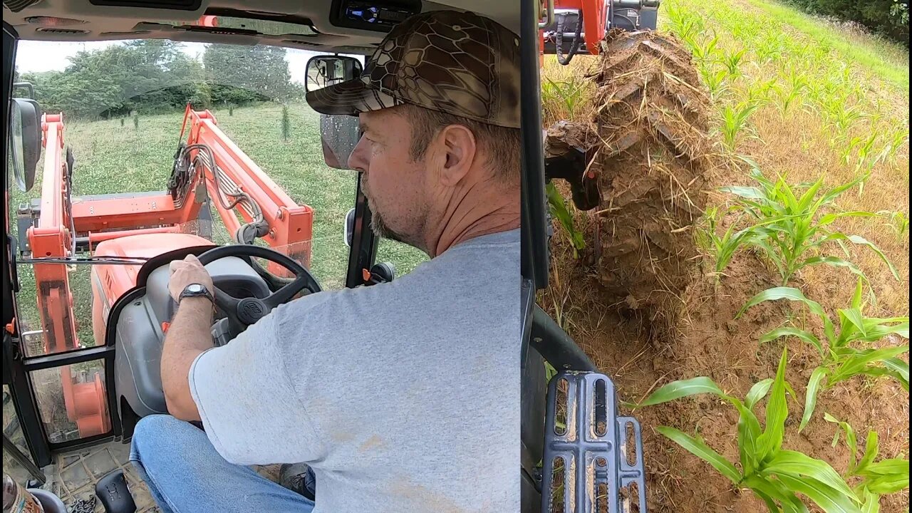 Spraying corn food plots, Milo & clover Kioti RX7320 & 300 gallon sprayer