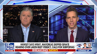 Josh Hawley Calls For Subpoenas After Wray, Mayorkas Skip Senate Hearing Over Laken Riley Verdict