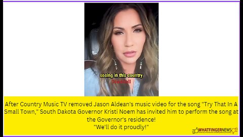 After Country Music TV removed Jason Aldean's music video for the song "Try That In A Small Town,"