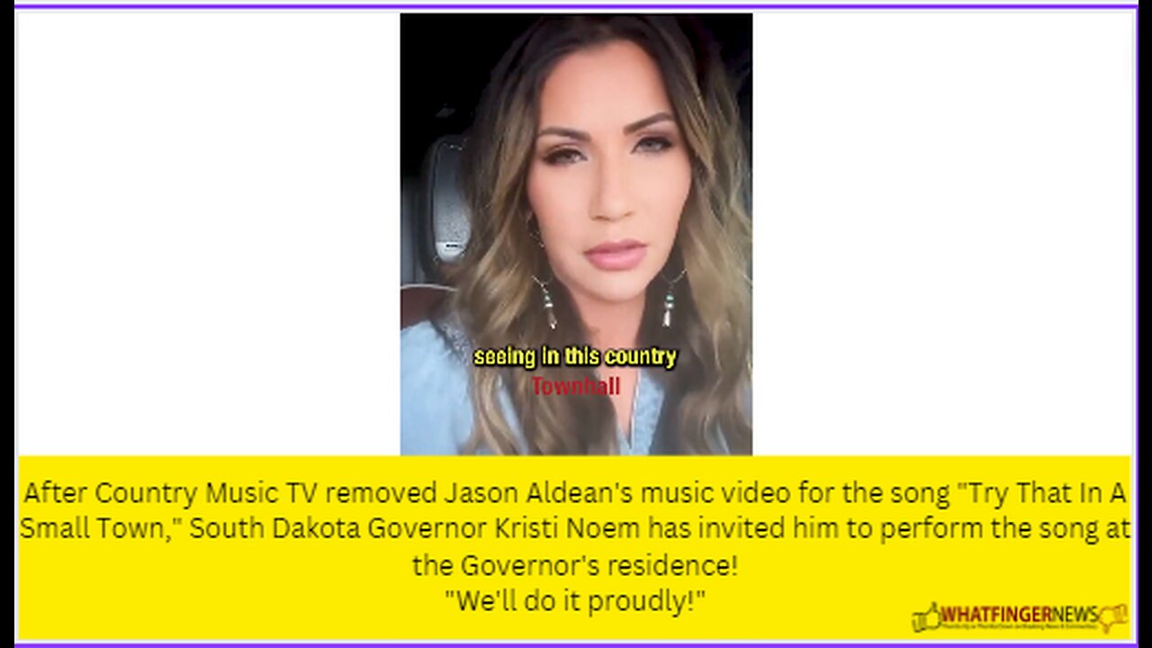 After Country Music TV removed Jason Aldean's music video for the song "Try That In A Small Town,"