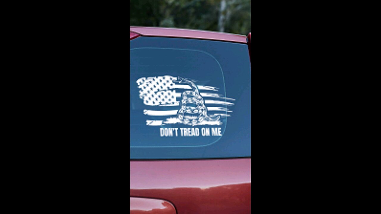 don't tread on me vinyl decal for your vehicle