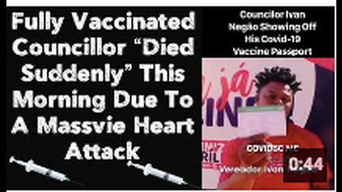 Fully Vaccinated Councillor “Died Suddenly” This Morning Due To A Massvie Heart Attack 💉🪦