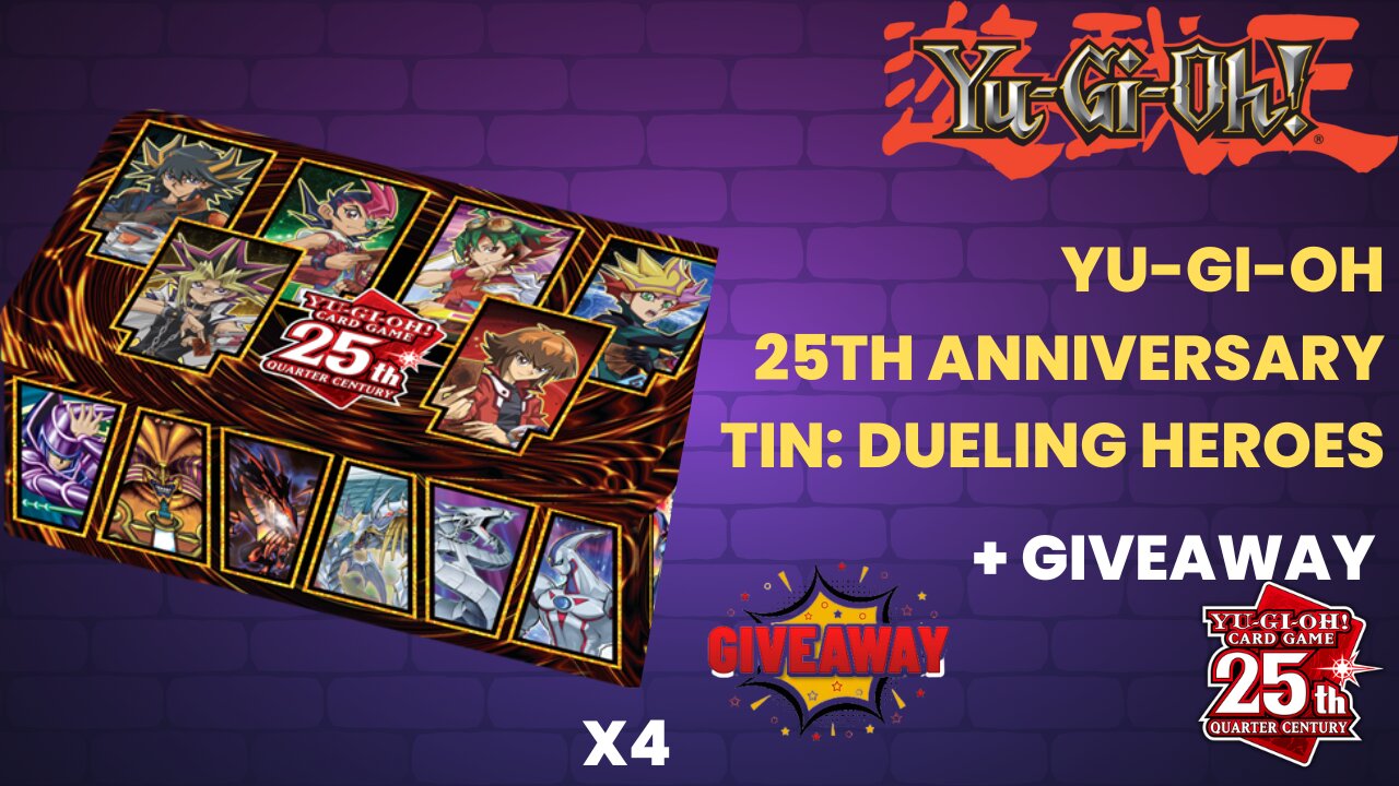 *NEW* YU-GI-OH 25th Anniversary Dueling Heroes Tin Opening